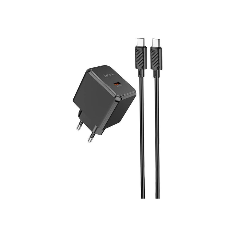 Зарядний пристрій HOCO CS13A Ocean USB-C PD20W + cable USB-C to USB-C Black (6942007603843) - фото 2