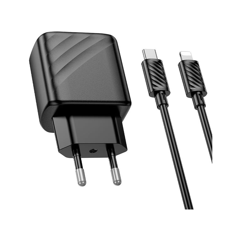 Зарядний пристрій HOCO CS22A Value USB-C PD30W + cable USB-C to Lightning Black (6942007609920) - фото 2