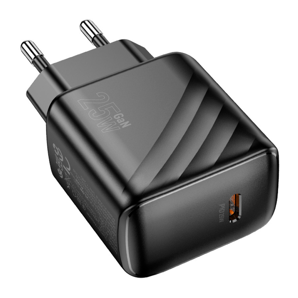Зарядний пристрій HOCO CS24A Puerto USB-C PD25W Black (6942007639750) - фото 4 Зарядний пристрій HOCO CS24A Puerto USB-C PD25W Black (6942007639750) - фото 4