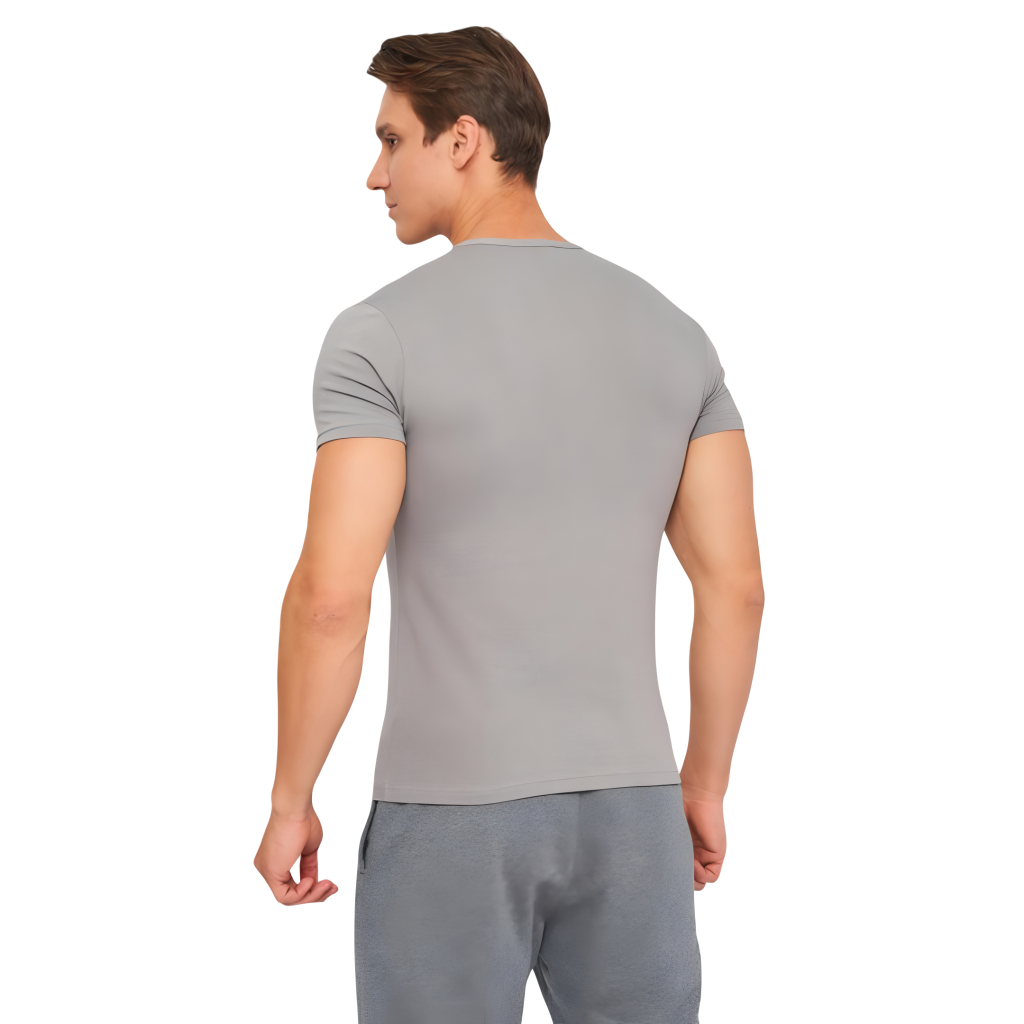 Футболка Kappa T-shirt Mezza Manica Girocollo K1304 GrigioUnitoсірий L (8052394813751) - фото 2 Футболка Kappa T-shirt Mezza Manica Girocollo K1304 GrigioUnitoсірий L (8052394813751) - фото 2