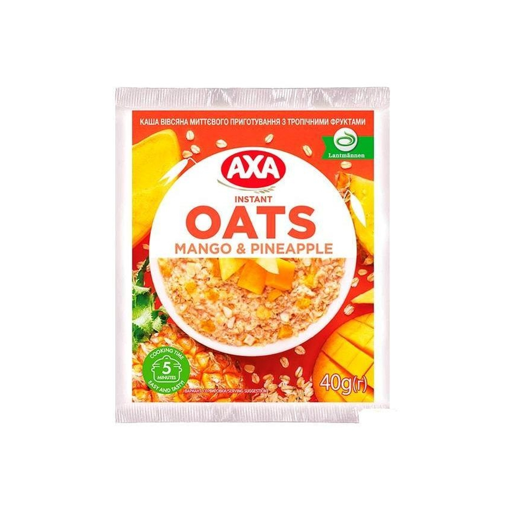 Їжа швидкого приготування АХА Каша Вівсяна з тропічними фруктами 40 г (4820008128317) - фото 1