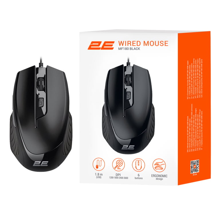 Мишка 2E MF180 USB Black (2E-MF180UB) - фото 4