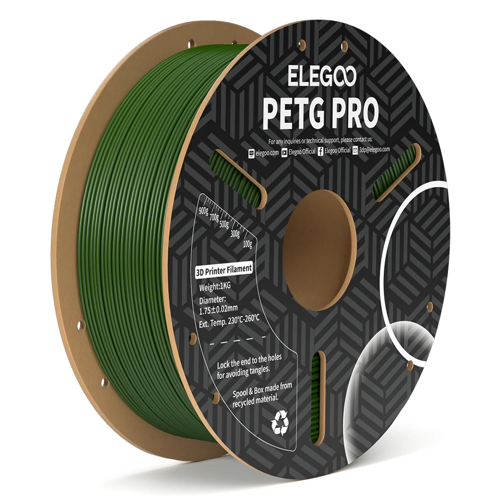 Пластик для 3D-принтера ELEGOO PETG PRO 1кг, 1.75мм, olive green (50.203.0449) - фото 1