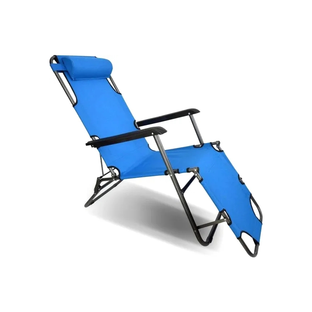 Крісло складане Voltronic 1780х600х800мм, Blue (YT36096) - фото 1