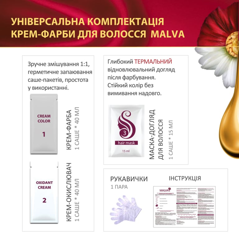 Фарба для волосся Acme Color Malva Color Revive Стійка 053 - Чорний (4823115502902) - фото 3