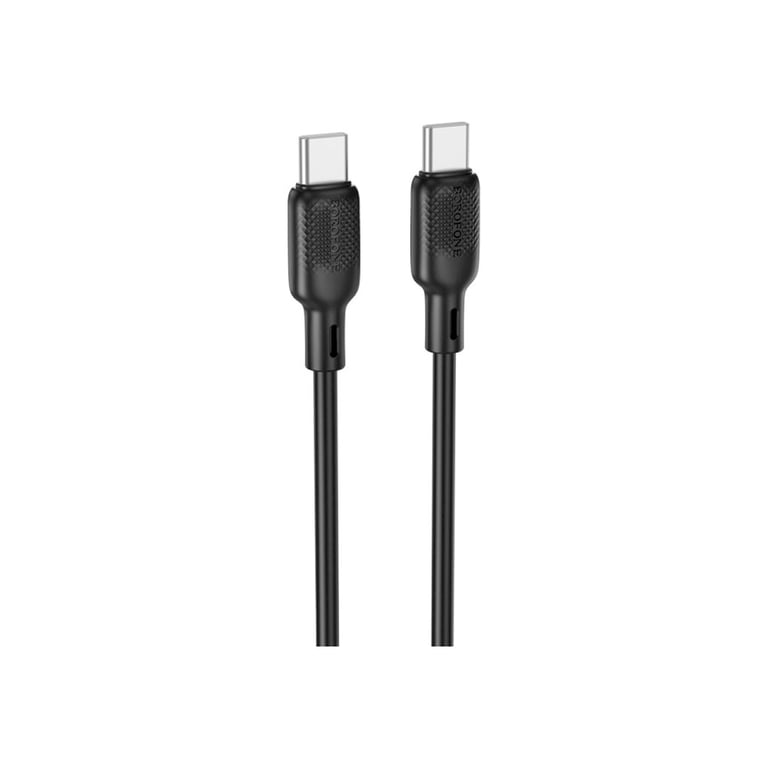 Дата кабель USB-C to USB-C 2.0m 60W Lenny silicone BX113 black BOROFONE (6941991115516) - фото 2