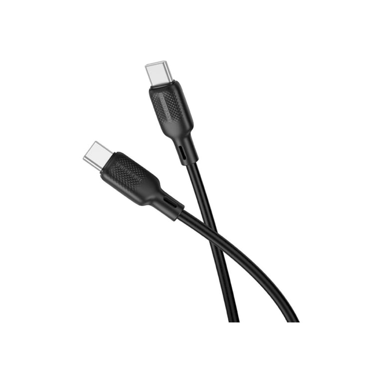 Дата кабель USB-C to USB-C 2.0m 60W Lenny silicone BX113 black BOROFONE (6941991115516) - фото 3