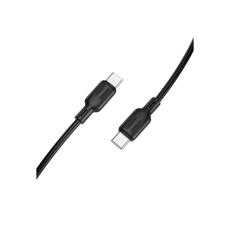 Дата кабель USB-C to USB-C 2.0m 60W Lenny silicone BX113 black BOROFONE (6941991115516) - фото 5