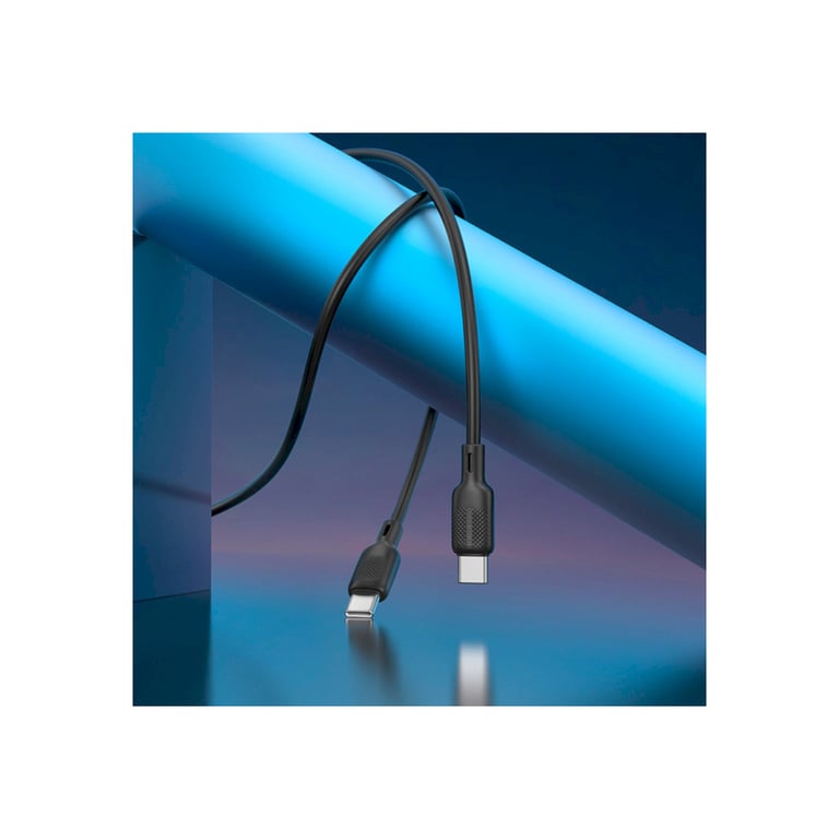 Дата кабель USB-C to USB-C 2.0m 60W Lenny silicone BX113 black BOROFONE (6941991115516) - фото 8