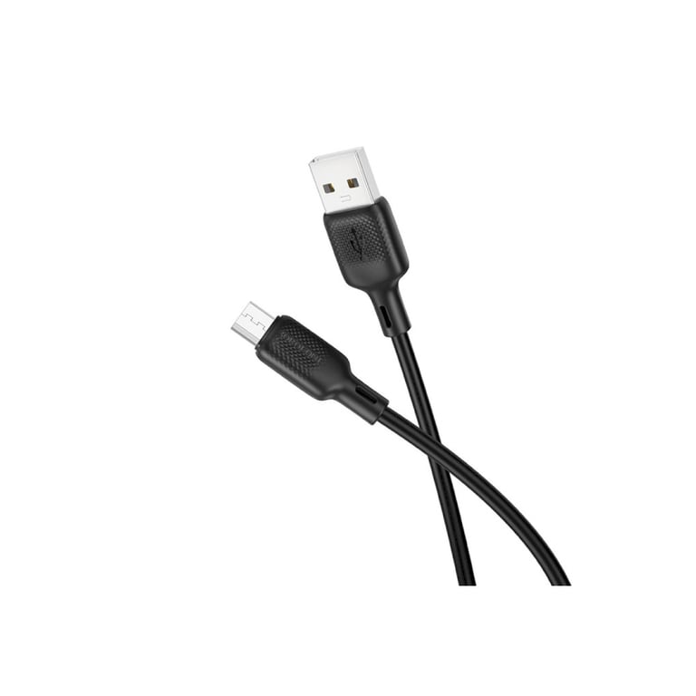 Дата кабель USB 2.0 AM to Micro 5P 3.0m Lenny silicone BX113 black BOROFONE (6941991115547) - фото 3