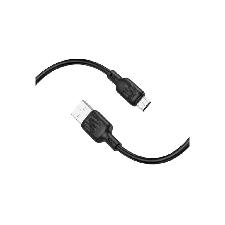 Дата кабель USB 2.0 AM to Micro 5P 3.0m Lenny silicone BX113 black BOROFONE (6941991115547) - фото 4