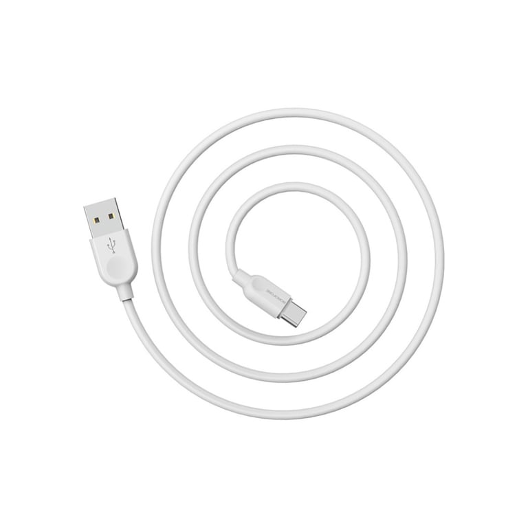 Дата кабель USB 2.0 AM to USB-C 1.0m 2.4A PVC BX14 white BOROFONE (6957531089995) - фото 3