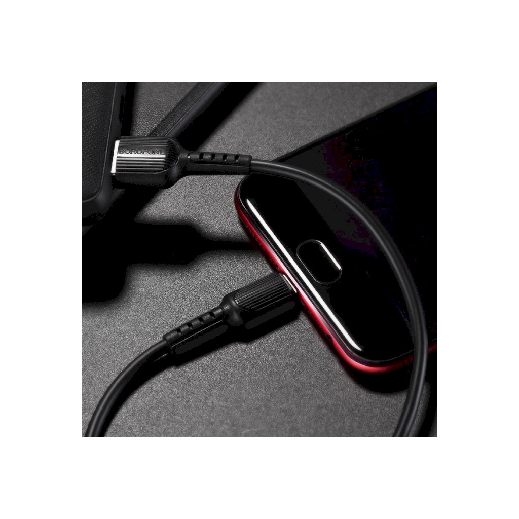 Дата кабель USB 2.0 AM to Micro 5P 1.0m 2A PVC BX16 black BOROFONE (6957531099499) - фото 4 Дата кабель USB 2.0 AM to Micro 5P 1.0m 2A PVC BX16 black BOROFONE (6957531099499) - фото 4