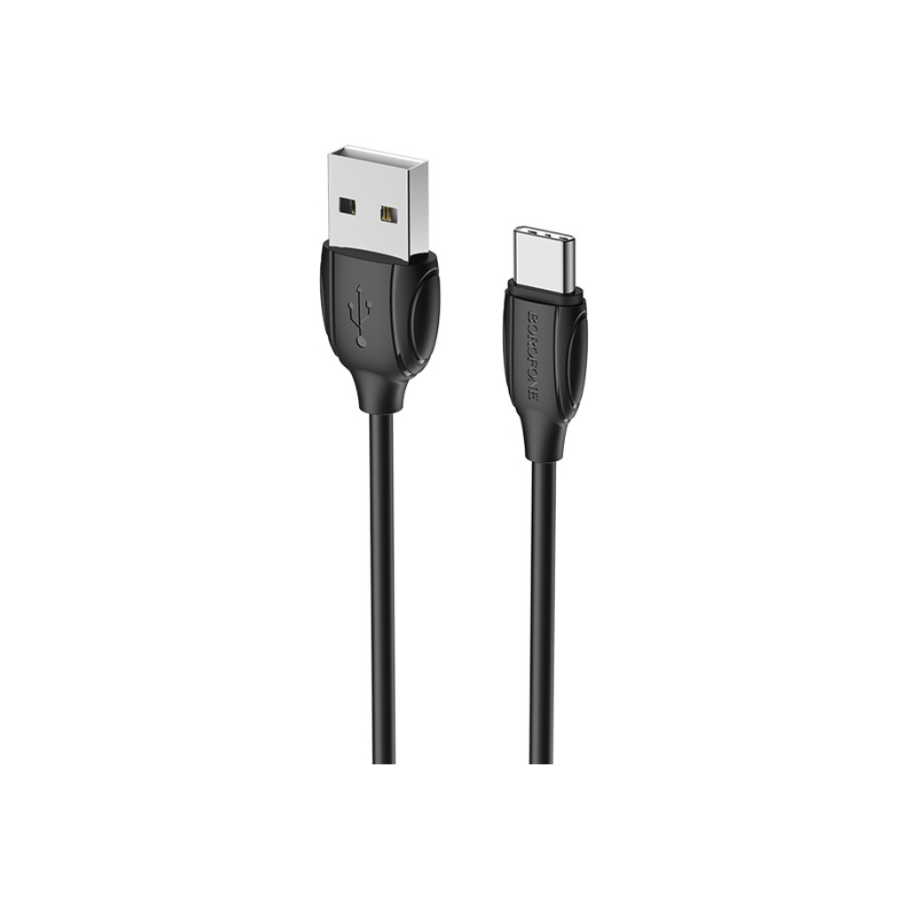 Дата кабель USB 2.0 AM to USB-C 1.0m 3A PVC BX19 black BOROFONE (6931474701794) - фото 1 Дата кабель USB 2.0 AM to USB-C 1.0m 3A PVC BX19 black BOROFONE (6931474701794) - фото 1