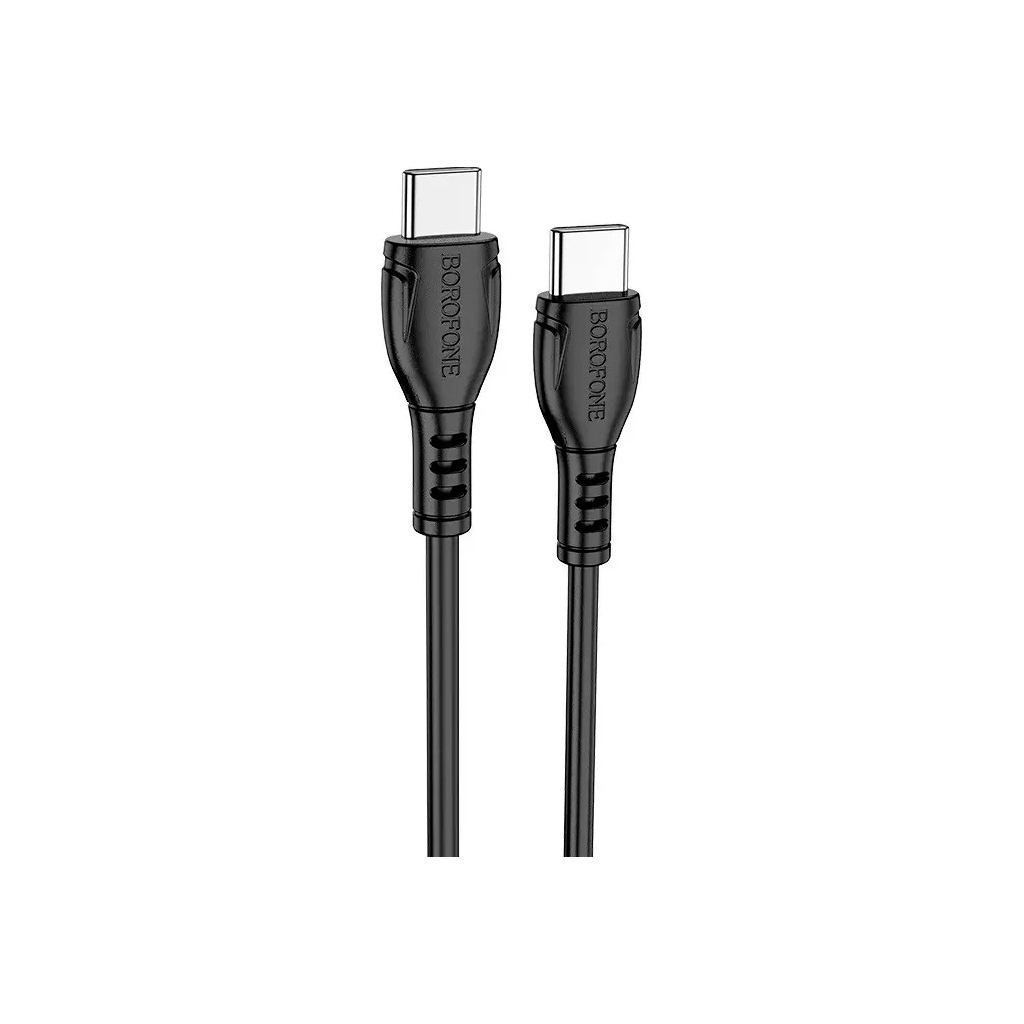 Дата кабель USB-C to USB-C 1.0m 60W Triumph BX51 black BOROFONE (6931474751669) - фото 1