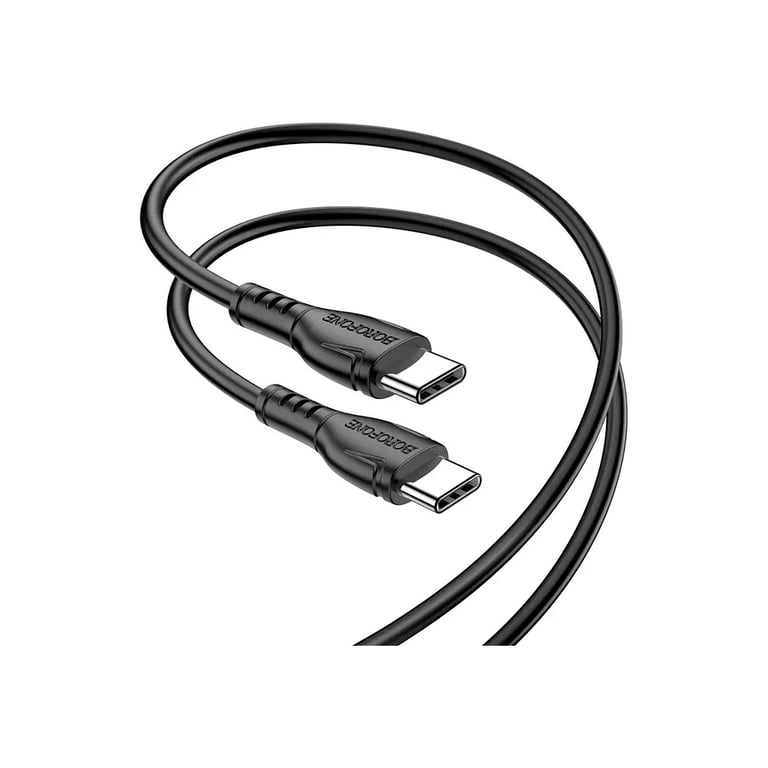 Дата кабель USB-C to USB-C 1.0m 60W Triumph BX51 black BOROFONE (6931474751669) - фото 2