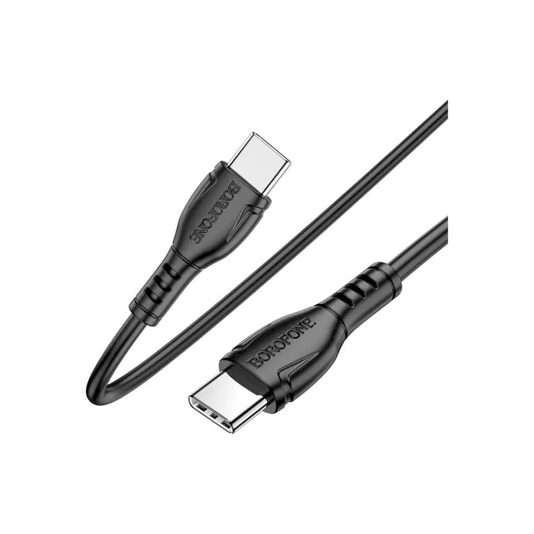 Дата кабель USB-C to USB-C 1.0m 60W Triumph BX51 black BOROFONE (6931474751669) - фото 4