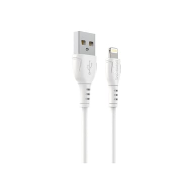 Дата кабель USB 2.0 AM to Lightning 1.0m 2.4A PVC BX51 white BOROFONE (6931474743909) - фото 1