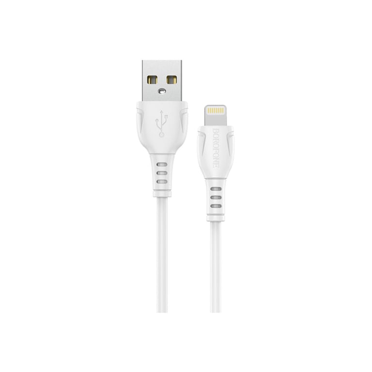 Дата кабель USB 2.0 AM to Lightning 1.0m 2.4A PVC BX51 white BOROFONE (6931474743909) - фото 2