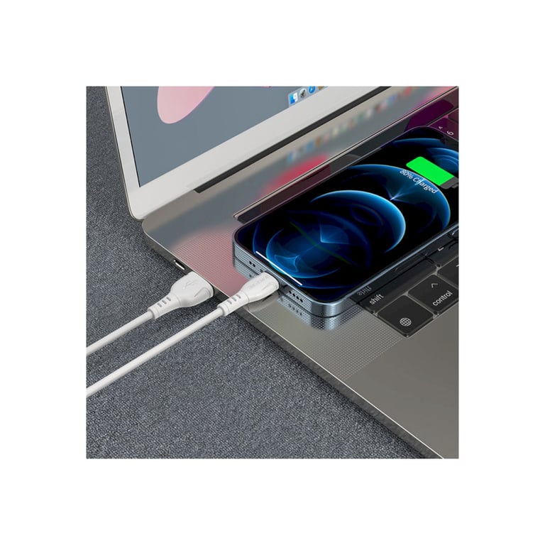 Дата кабель USB 2.0 AM to Lightning 1.0m 2.4A PVC BX51 white BOROFONE (6931474743909) - фото 5