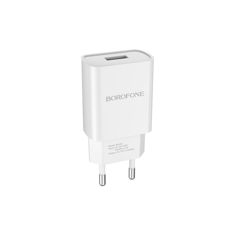 Зарядний пристрій BOROFONE BA20A Sharp USB 10.5W White (6931474700681) - фото 3