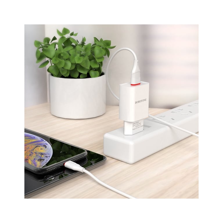 Зарядний пристрій BOROFONE BA20A Sharp USB 10.5W White (6931474700681) - фото 5