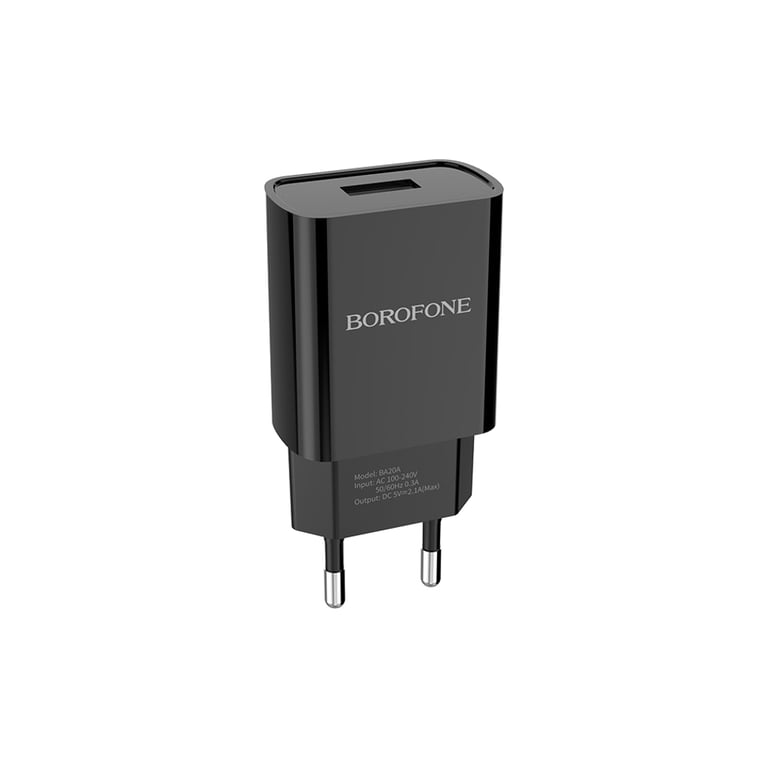 Зарядний пристрій BOROFONE BA20A Sharp USB + cable USB to Micro 5P 10.5W Black (6931474702135) - фото 6