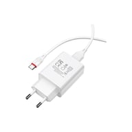 Зарядний пристрій BOROFONE BA21A Long Journey USB QC3.0 + cable USB to USB-C 18W White (6931474702487) - фото 3