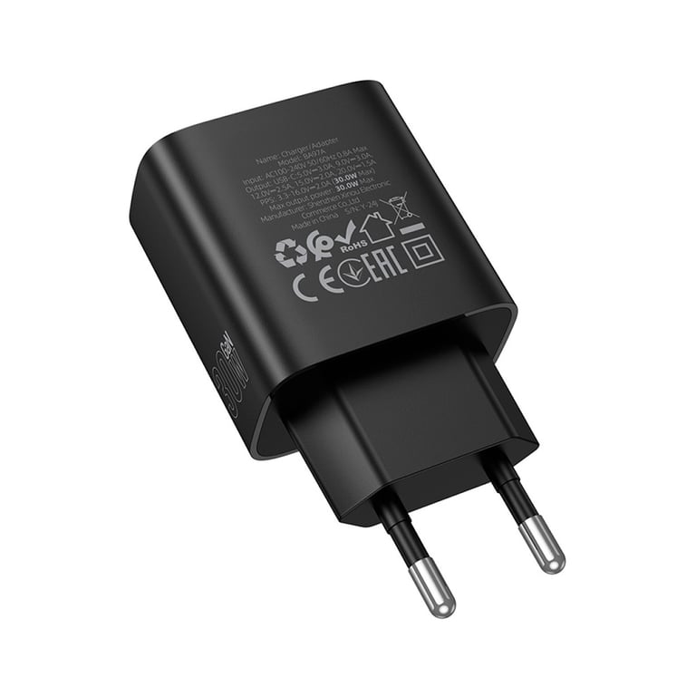 Зарядний пристрій BOROFONE BA97A Ilustre USB-C PD30W digital display Black (6941991120480) - фото 6