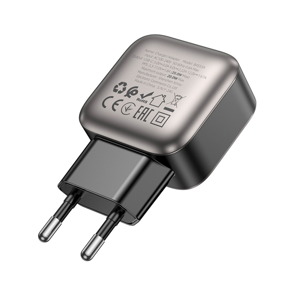 Зарядний пристрій BOROFONE BAS53A Absolute USB-C PD20W Black (6941991116179) - фото 5 Зарядний пристрій BOROFONE BAS53A Absolute USB-C PD20W Black (6941991116179) - фото 5