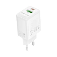 Зарядний пристрій BOROFONE BN27 Fuente 1xUSB-C PD20W + 1xUSB QC3.0 White (6941991120268) - фото 4