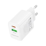 Зарядний пристрій BOROFONE BN27 Fuente 1xUSB-C PD20W + 1xUSB QC3.0 White (6941991120268) - фото 5