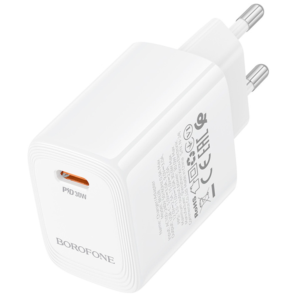 Зарядний пристрій BOROFONE BN28 Fuente USB-C PD30W White (6941991120299) - фото 3 Зарядний пристрій BOROFONE BN28 Fuente USB-C PD30W White (6941991120299) - фото 3