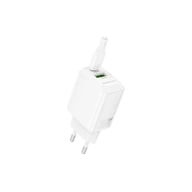 Зарядний пристрій BOROFONE BN29 Fuente 1xUSB-C PD30W + 1xUSB QC3.0 White (6941991120329) - фото 3