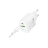 Зарядний пристрій BOROFONE BN29 Fuente 1xUSB-C PD30W + 1xUSB QC3.0 White (6941991120329) - фото 5