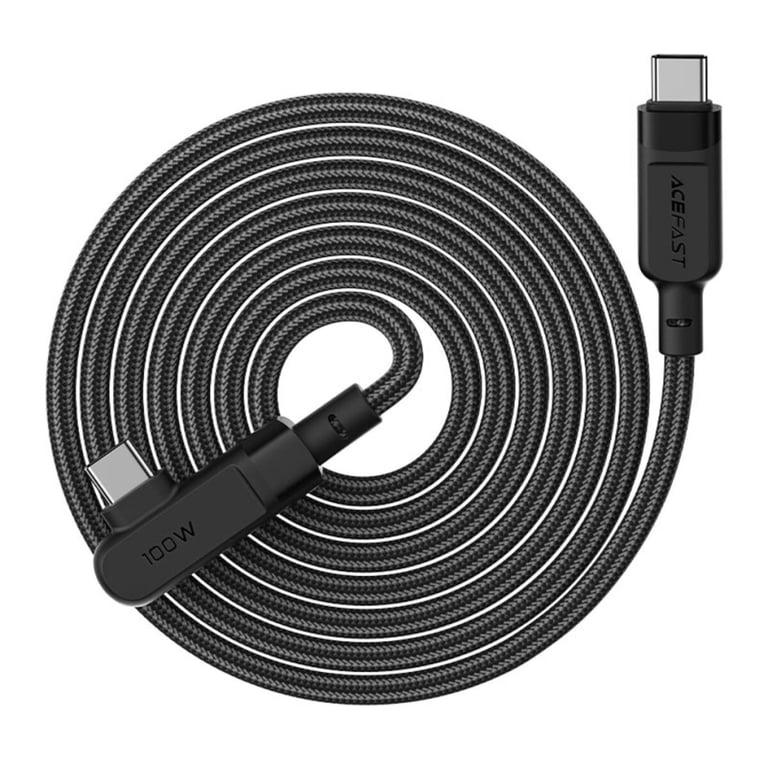 Дата кабель USB-C to USB-C 2.0m 5A 100W nylon C5-03 black Acefast (6974316281016) - фото 3