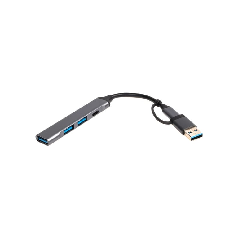 Концентратор Dynamode USB Type-C + USB-A to 1хUSB-C 3.0 1хUSB-A 3.0 2xUSB-A 2.0 dark grey (DM-UH-314AC) - фото 2