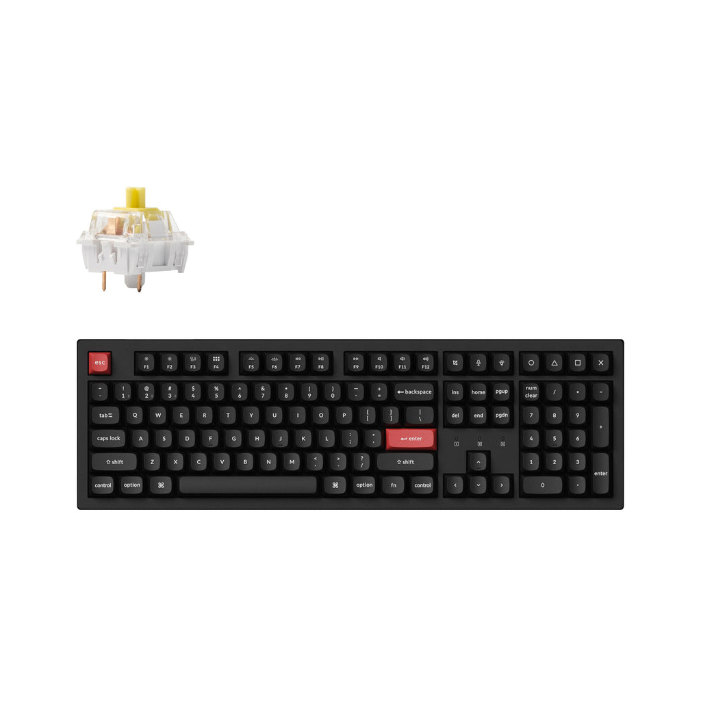 Клавіатура Keychron K10 PRO K pro Banana QMK Wireless/Bluetooth/USB-A UA Black (K10P-B4-UA) - фото 1