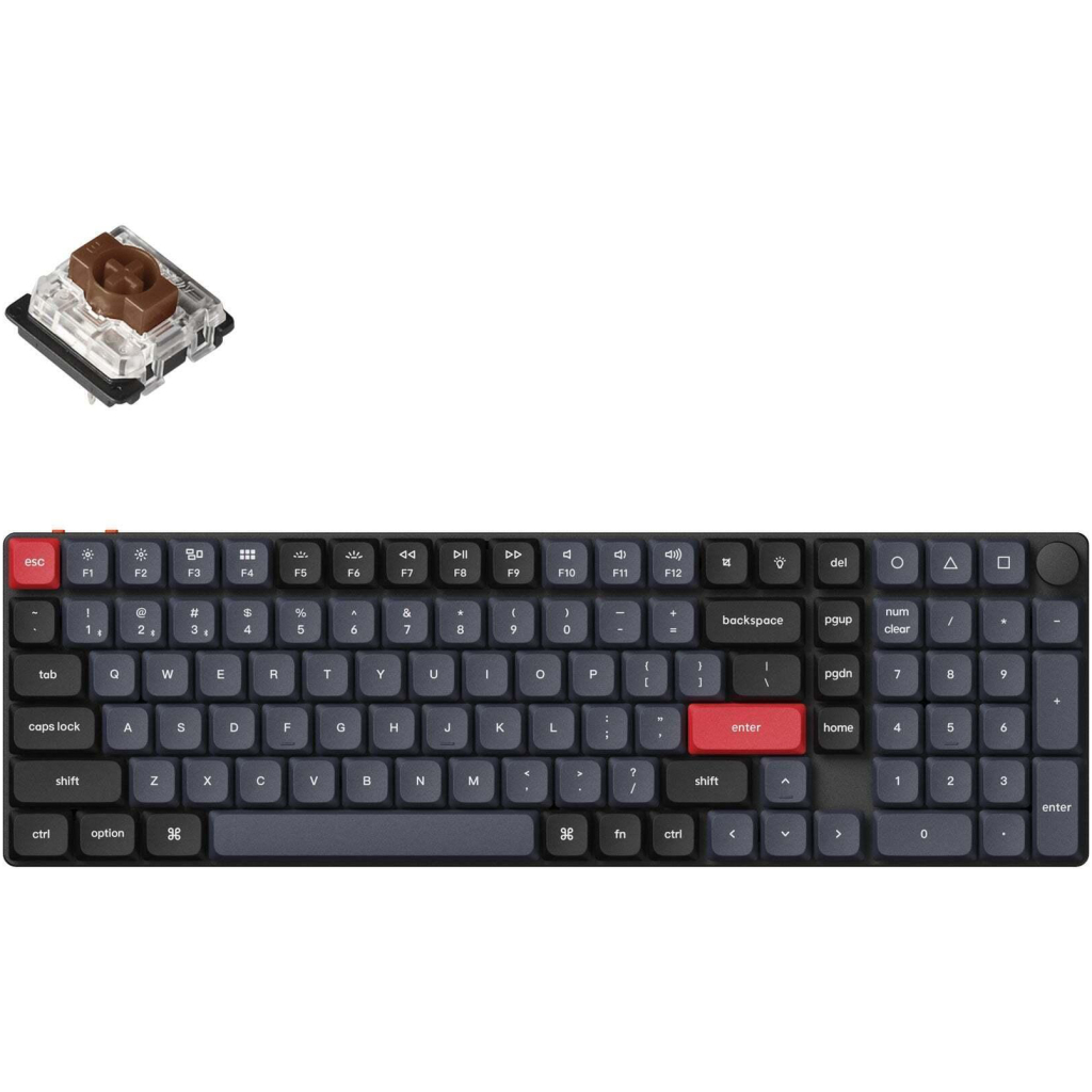 Клавіатура Keychron K17 PRO Gateron MX 2.0 Brown QMK Hot-swap Wireless/Bluetooth/USB-А UA Black (K17P-H3-UA)