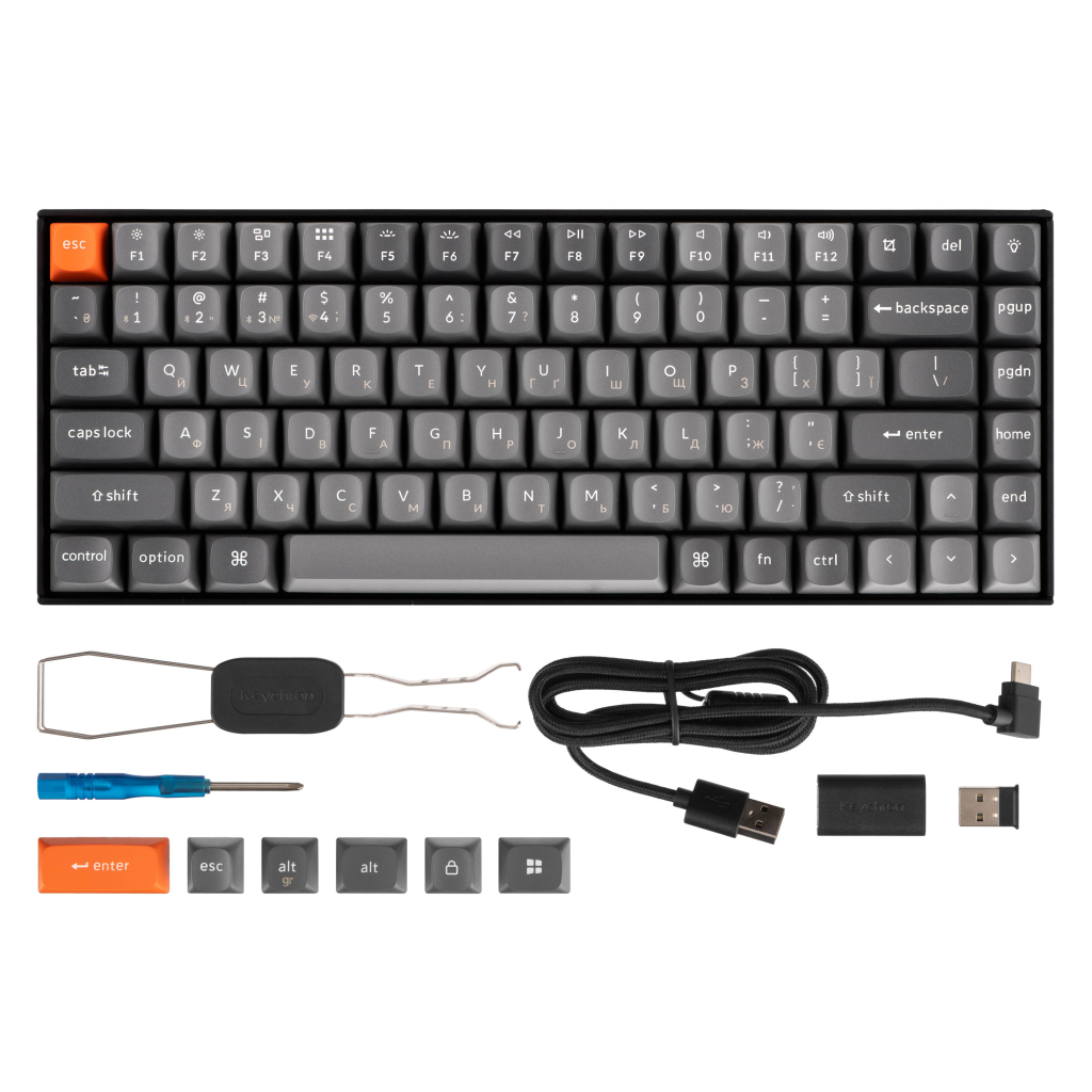 Клавіатура Keychron K2 Max K Super Red Hot-Swap QMK Wireless/Bluetooth/USB-А UA Black (K2M-J1-UA) - фото 3 Клавіатура Keychron K2 Max K Super Red Hot-Swap QMK Wireless/Bluetooth/USB-А UA Black (K2M-J1-UA) - фото 3