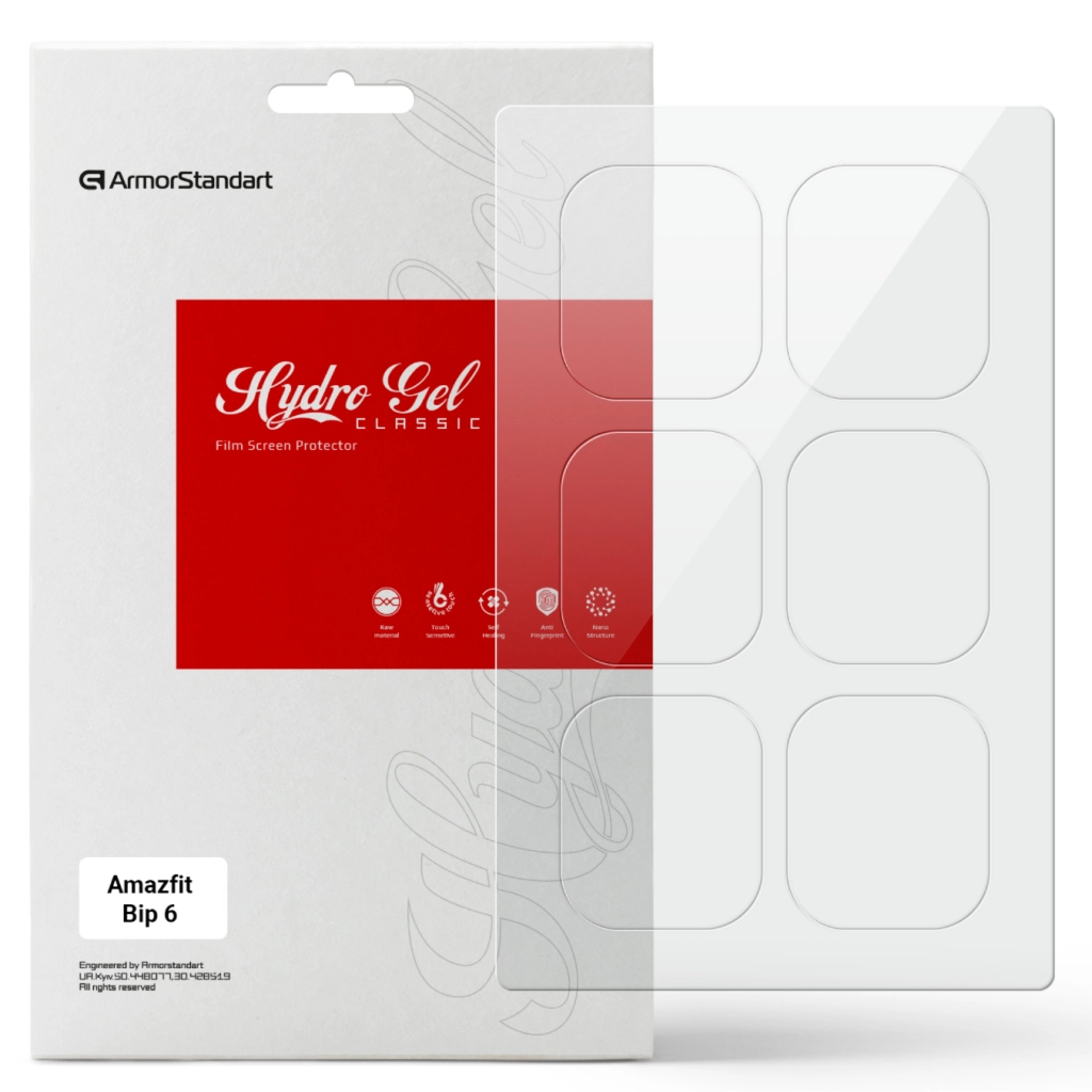 Плівка захисна Armorstandart Amazfit Bip 6 6 шт. (ARM84394) - фото 1 Плівка захисна Armorstandart Amazfit Bip 6 6 шт. (ARM84394) - фото 1