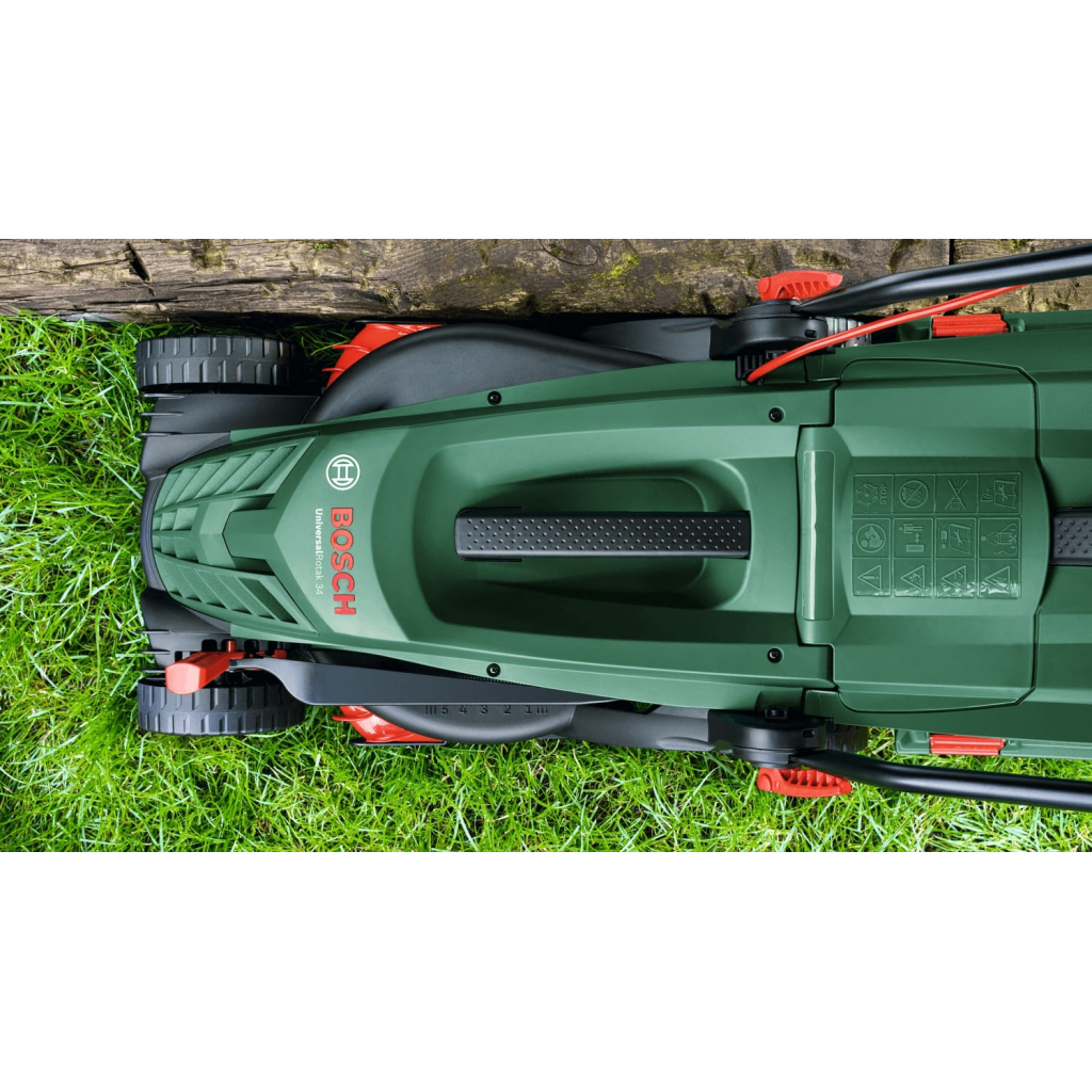 Газонокосарка Bosch UniversalRotak 34-405 1300Вт, 34см, 40л, 27-50мм, 11кг (0.600.8A6.401) - фото 5 Газонокосарка Bosch UniversalRotak 34-405 1300Вт, 34см, 40л, 27-50мм, 11кг (0.600.8A6.401) - фото 5