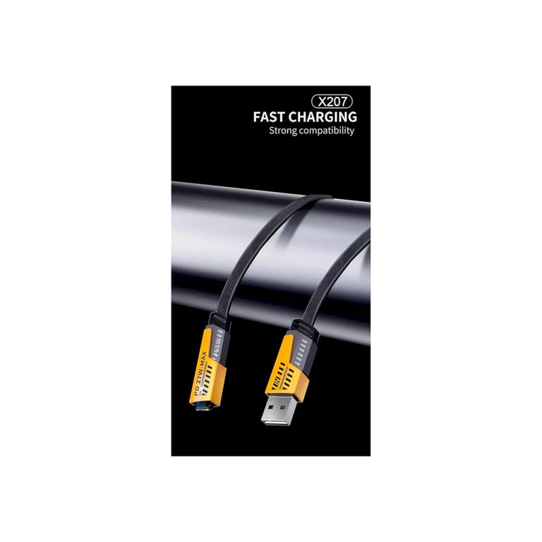 Дата кабель USB-C + USB-A to Lightning+USB-C 1.0m 65W X207 black WUW (6972573336524) - фото 4