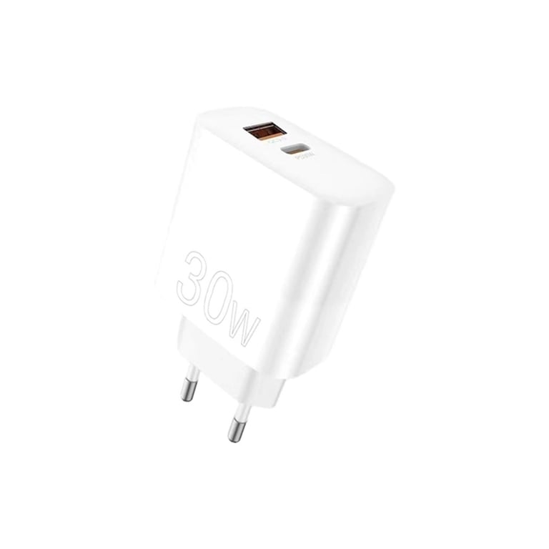 Зарядний пристрій WUW C208 1xUSB-C PD30W + 1xUSB QC3.0 18W White (6972573333417) - фото 1