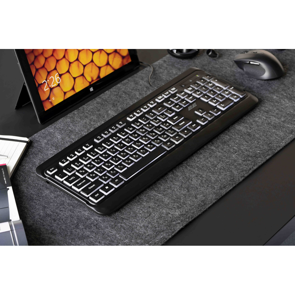 Клавіатура 2E 2E KS120 USB-A Black (2E-KS120UB_UA) - фото 3 Клавіатура 2E 2E KS120 USB-A Black (2E-KS120UB_UA) - фото 3