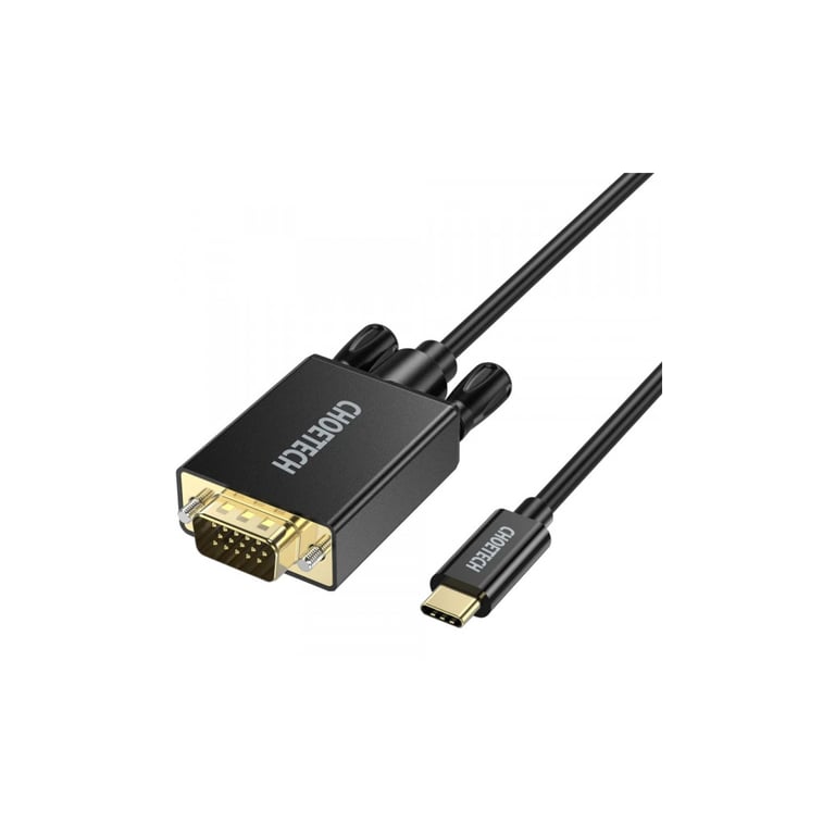 Кабель мультимедійний USB-C to VGA M 1.8m black Choetech (XCV-1801-BK) - фото 2