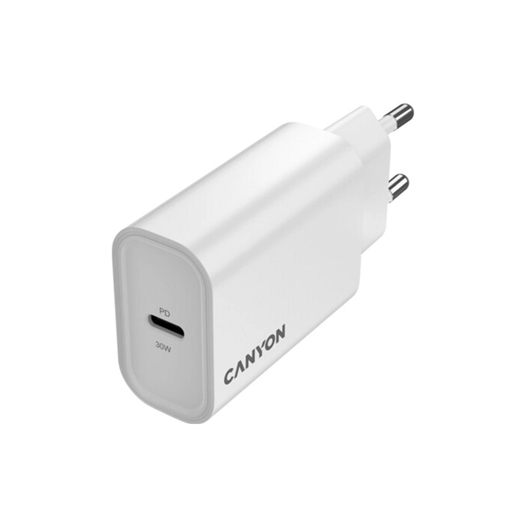 Зарядний пристрій Canyon 30CL OnCharge USB-C PD30W White (CNE-CHA30CLW) - фото 4 Зарядний пристрій Canyon 30CL OnCharge USB-C PD30W White (CNE-CHA30CLW) - фото 4