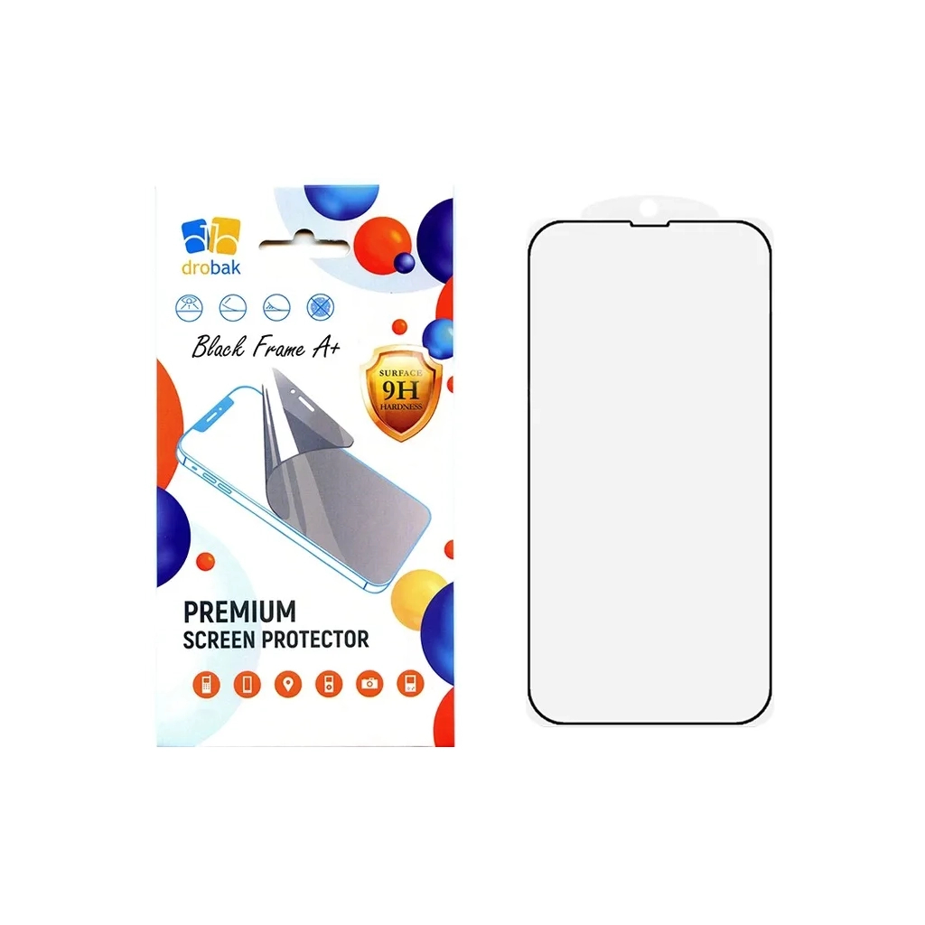 Скло захисне Drobak Apple iPhone 16e Black Frame A+ (383876) Скло захисне Drobak Apple iPhone 16e Black Frame A+ (383876)