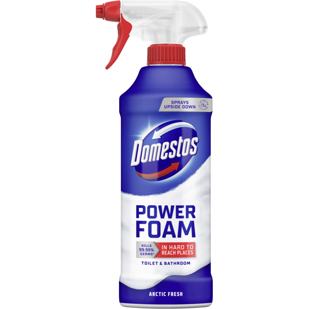 Піна для чищення ванн Domestos Power Foam Для чищення унітазу та ванної Арктична свіжість 435 мл (8720182796400) Піна для чищення ванн Domestos Power Foam Для чищення унітазу та ванної Арктична свіжість 435 мл (8720182796400)
