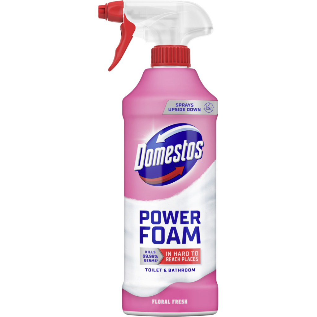 Піна для чищення ванн Domestos Power Foam Для чищення унітазу та ванної Квіткова свіжість 435 мл (8720182796424) Піна для чищення ванн Domestos Power Foam Для чищення унітазу та ванної Квіткова свіжість 435 мл (8720182796424)
